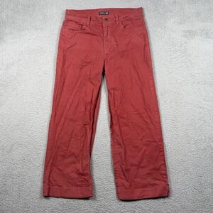 Toad&Co Womens Size 6 Brick Red Organic Cotton Tencel Wide Leg Pants Casual